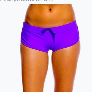 Sporti  Active Boyshort Purple Women's Swim Bikini  Bottoms (X-tra Small)